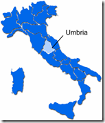 Mapa da Umbria